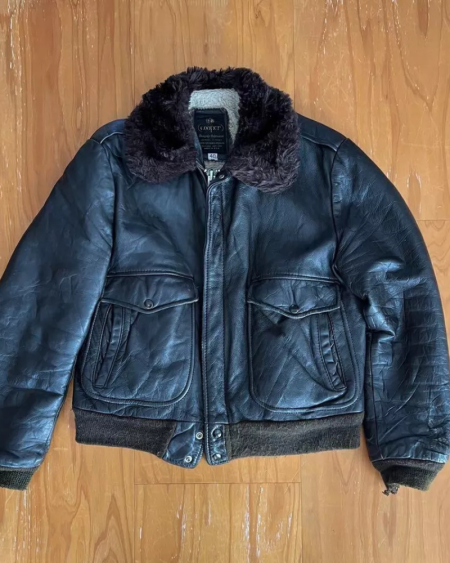 Avirex G-1 Leather Flight Art Piece Hand Painted Jacket