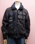 Avirex Ma-1 Blue Bespoke Denim Flight Jacket