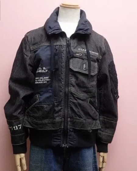 Avirex Ma-1 Blue Bespoke Denim Flight Jacket
