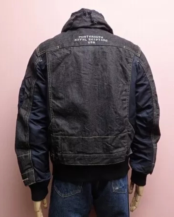 Avirex Ma-1 Blue Bespoke Denim Jacket