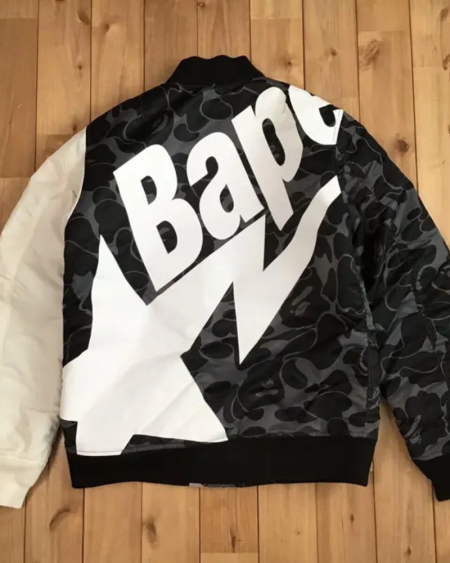 BAPE STA Logo Ma-1 Camo Bomber Jacket