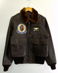 Buzz Rickson’s Type G-1 Brown Leather Popeye Paint Jacket
