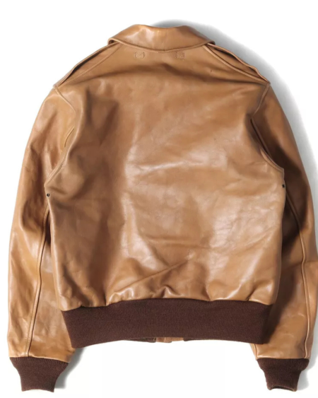 BuzzRicksons RRL Double Patched A-2 Brown Leather Jacket