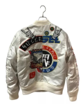 Diesel Ma-1 White Satin Flight Jacket