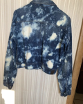 Highway Jeans Women’s Long Sleeve Blue Wash Bleach A-2 Cropped Denim Jacket