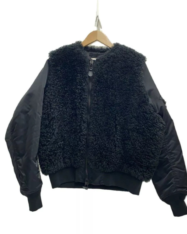 Hyke Other Faux Shearling Type Ma-1 Black Jacket
