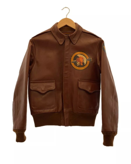 Men's Real Mccoy’s A-2 Leather Paint Flight Jacket