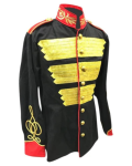 Military Style Gold Bullion Ribbons Hussar Parade Jacket