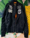 Misfits Ma-1 Black Nylon Flight Jacket