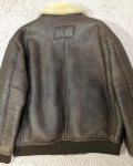 NAFNAF Type B-3 Brown Leather Flight Mouton Bomber Jacket