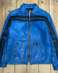 Neighborhood Single Blue Leather Riders Jacket