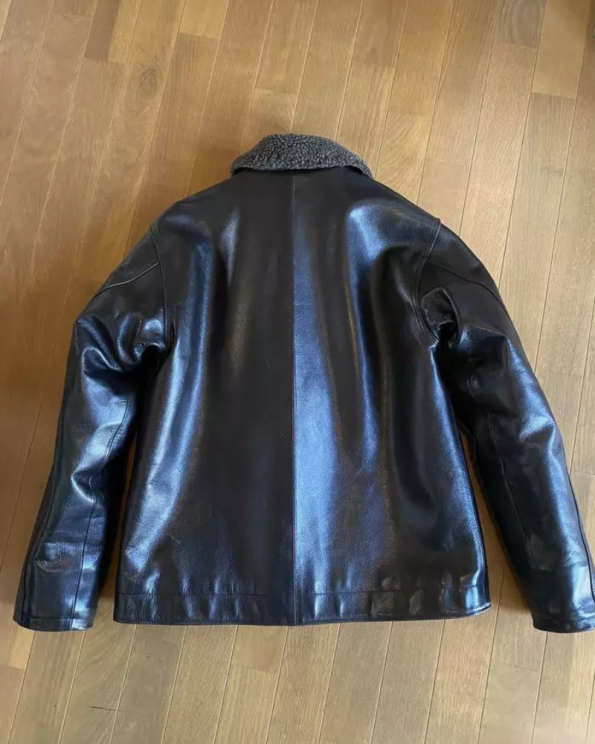 Radiall N-1 Deck Sun-fading On Sleeve Black Jacket