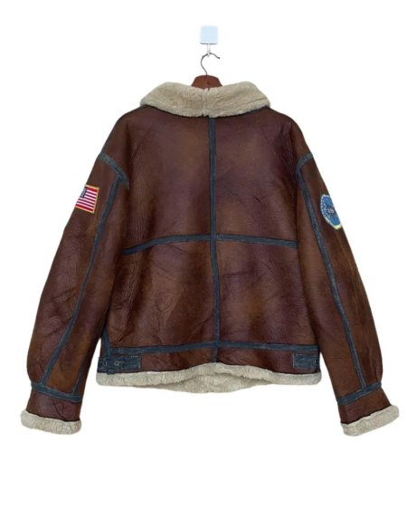 Rare NY Project Shearling Aviator B-3 Fur Jacket