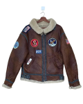 Rare Vintage NY Project Shearling Aviator B-3 Fur Jacket