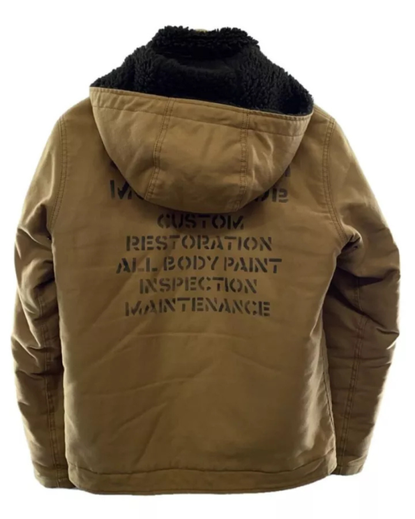Samurai Jeans N-1 Deck Back Print Brown Jacket