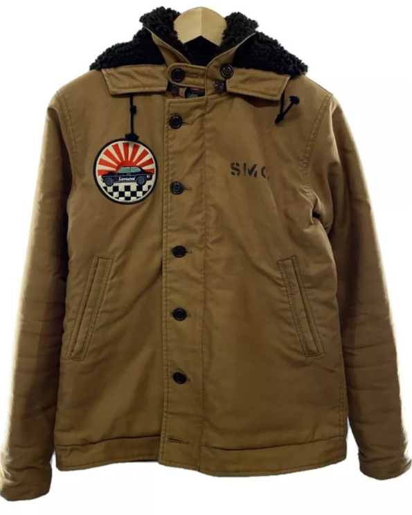 Samurai Jeans N-1 Deck Back Print Cotton Brown Jacket