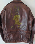 Schott Riders A-2 Brown Leather Back Paint Jacket