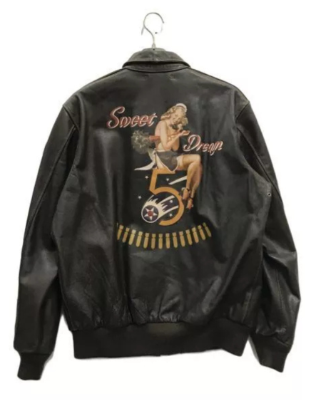 Sweet Dream A-2 Black Leather Jacket
