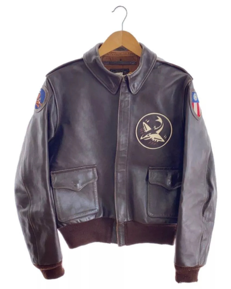 The Real Mccoy's A-2 Dubow Flying Shark Flight Leather Jacket