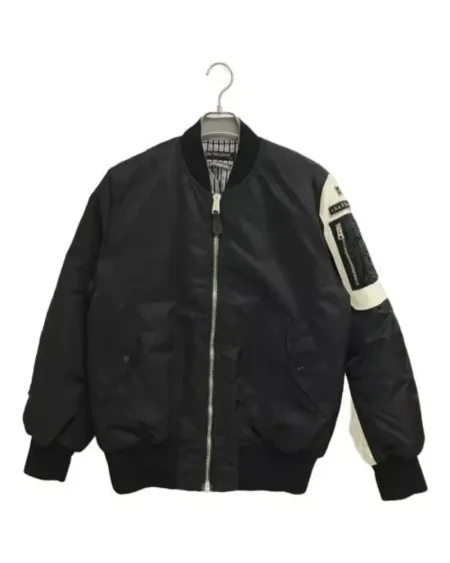 The Shepherd Ma-1 Black And White Flight Jacket