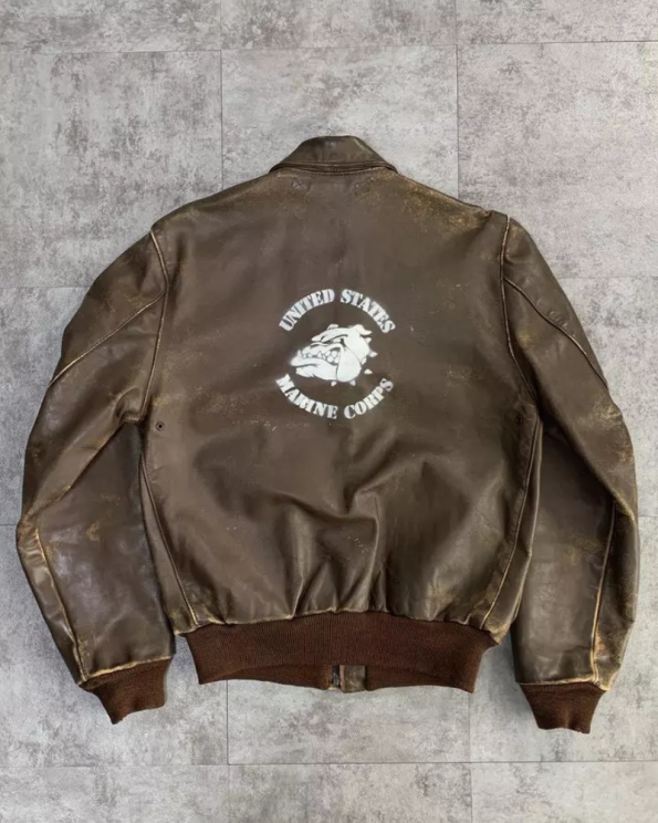 Vanson Vintage A-2 Brown Leather Flight Jacket