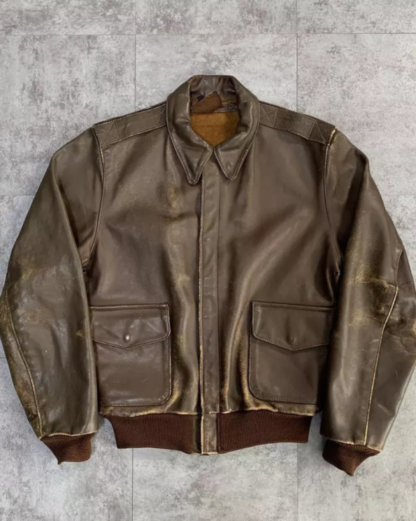 Vanson Vintage A-2 Brown Leather Jacket