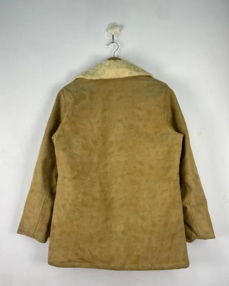 Vintage 80s B3 Sheepskin Shearling Sherpa Cream Jacket