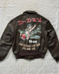 Vintage Custom Type A2 By Cooper D-day Brown Leather Jacket