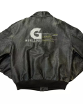 Vintage Rare Bandai Mobile Suit Gundam A-2 Black Leather Jacket