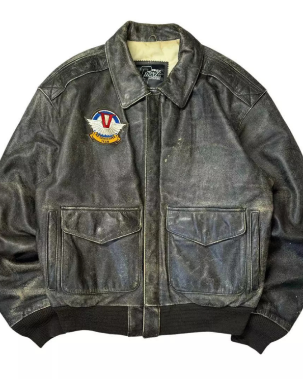 Vintage Rare Bandai Mobile Suit Gundam A-2 Black Leather Jacket