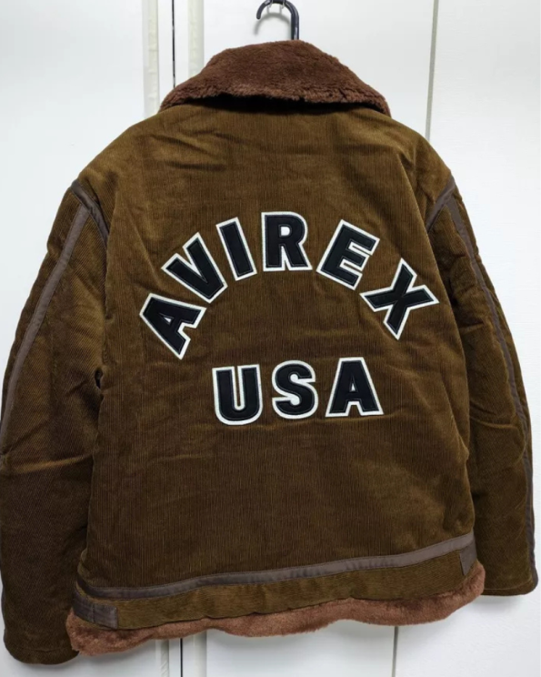 Avirex Usa B-3 Brown Corduroy Flight Jacket