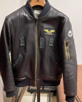 Hard Bird Ma-1 Black Lamb Leather Flight Jacket
