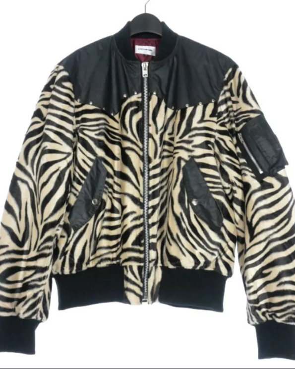 Puzzling Home A Rockers Ma-1 Zebra Black Jacket