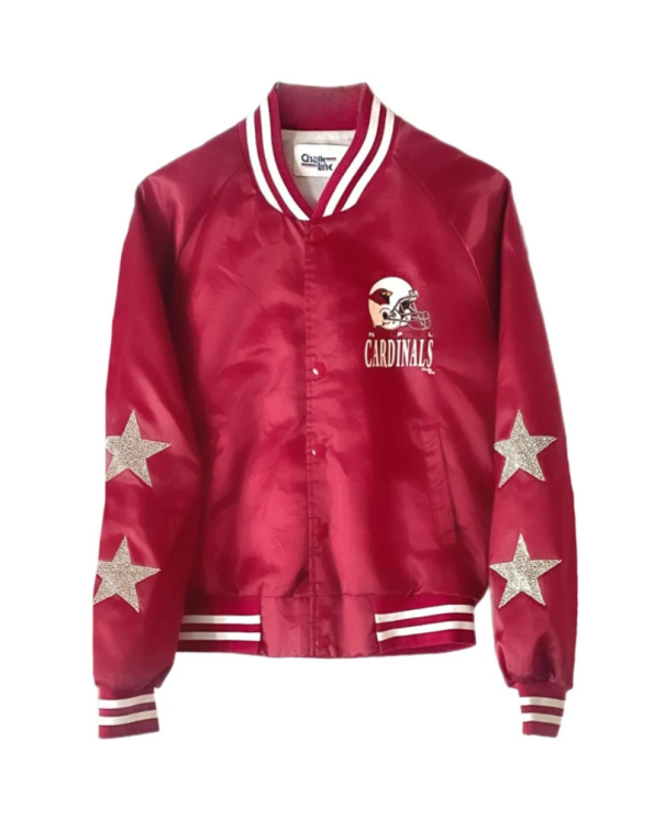 Ruddy Arizona Cardinals Crystal Red Varsity Jacket