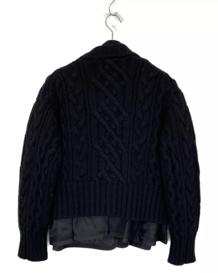 Sacai Black Knit Layered Ma-1 Jacket