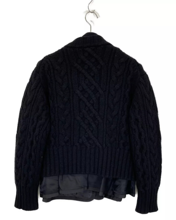 Sacai Black Knit Layered Ma-1 Jacket