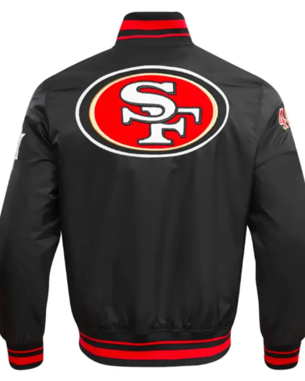 San Francisco 49ers Mashup Rib Black Varsity Jacket