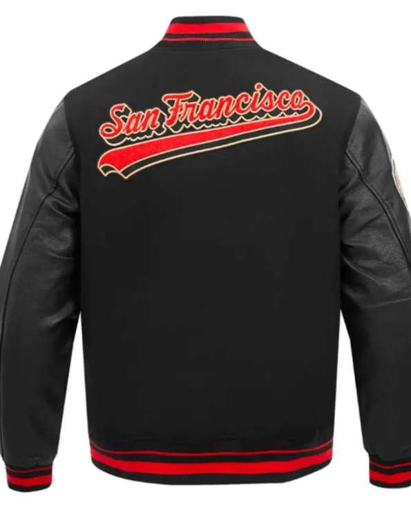 San Francisco 49ers Script Tail Classic Black Jacket