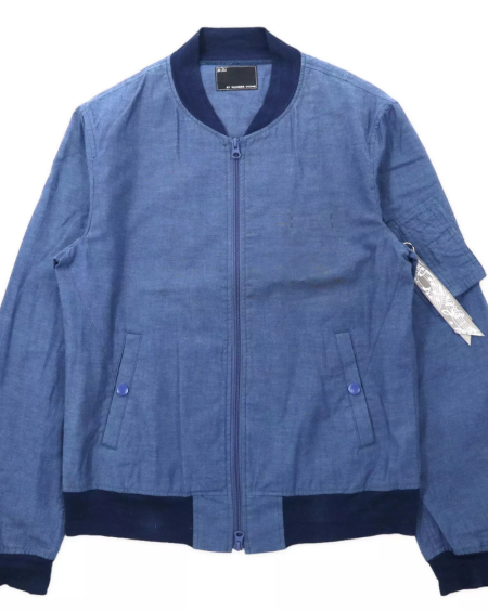 Shambray Ma-1 Blue Cotton Flight Jacket