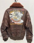 Squardron 75 Centenaries Avirex G-1 Brown Leather Flight Jacket