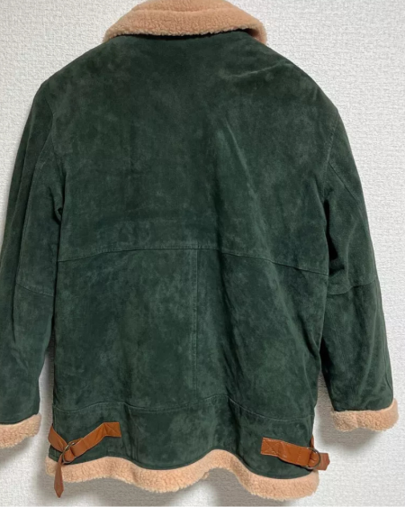 Untory Hop S Men' S Genuine Leather B-3 Back Boa Jacket