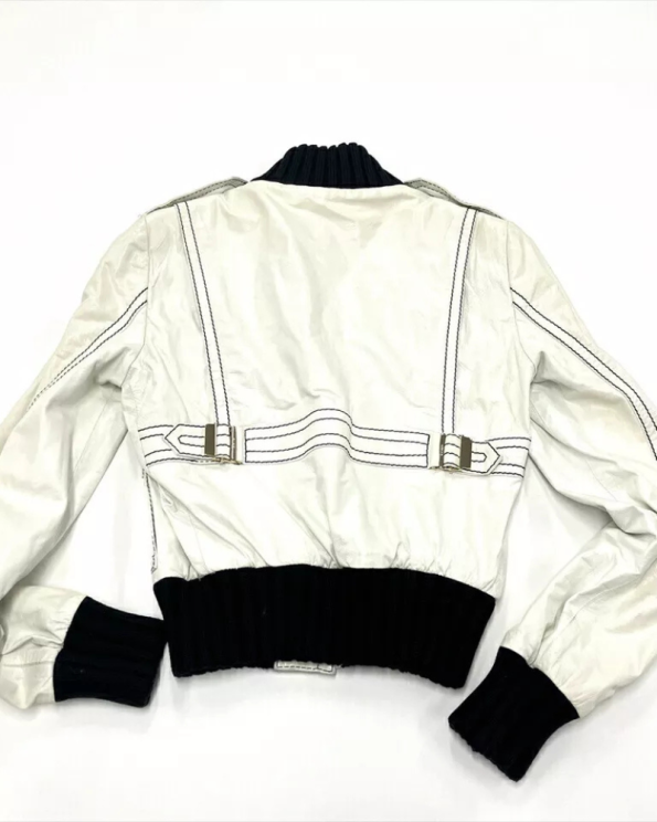 Women's Gucci Rider White Motorcycle Jacket