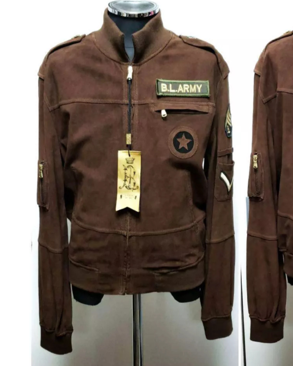 Zio Bernardo Bl Army Goatskin A 1 Leather Jacket
